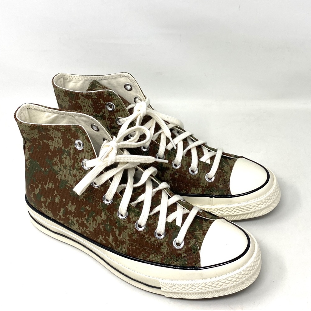 Converse Chuck 70 Canvas Women’s Shoes Green Brown White High Top Camo 170380C - Picture 7 of 9